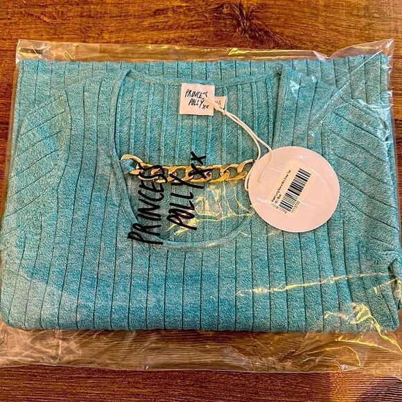 Princess Polly Shanti Long Sleeve Mini Dress Teal - Picture 7 of 7